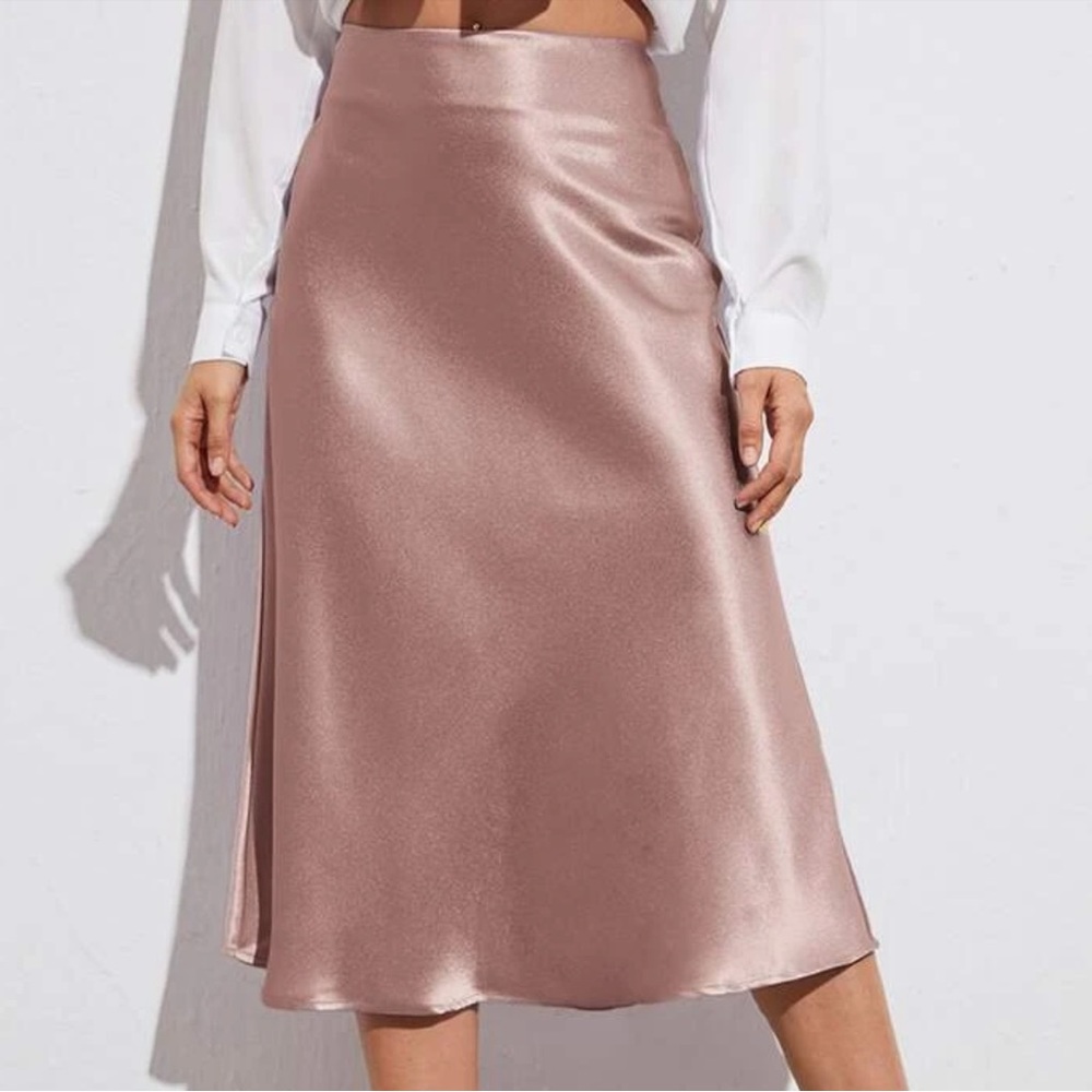 Beautiful Satin Mauve Skirt